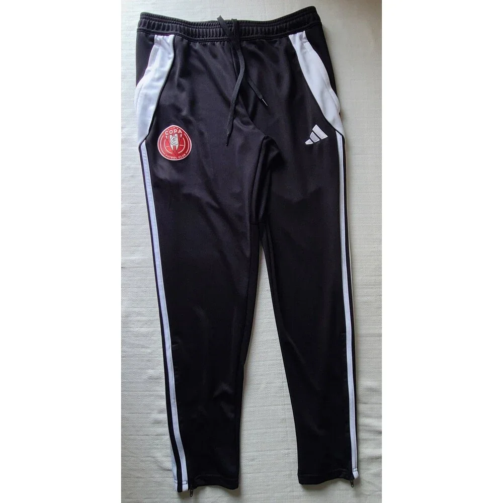 Adidas Copa Futbol Club Soccer Training Pants Black White Men’s Small Zip Leg